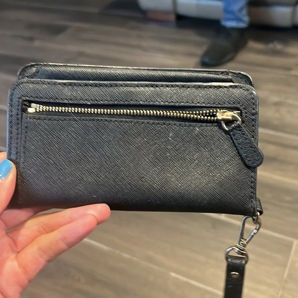 Michael Kors Black and Gold Wristlet